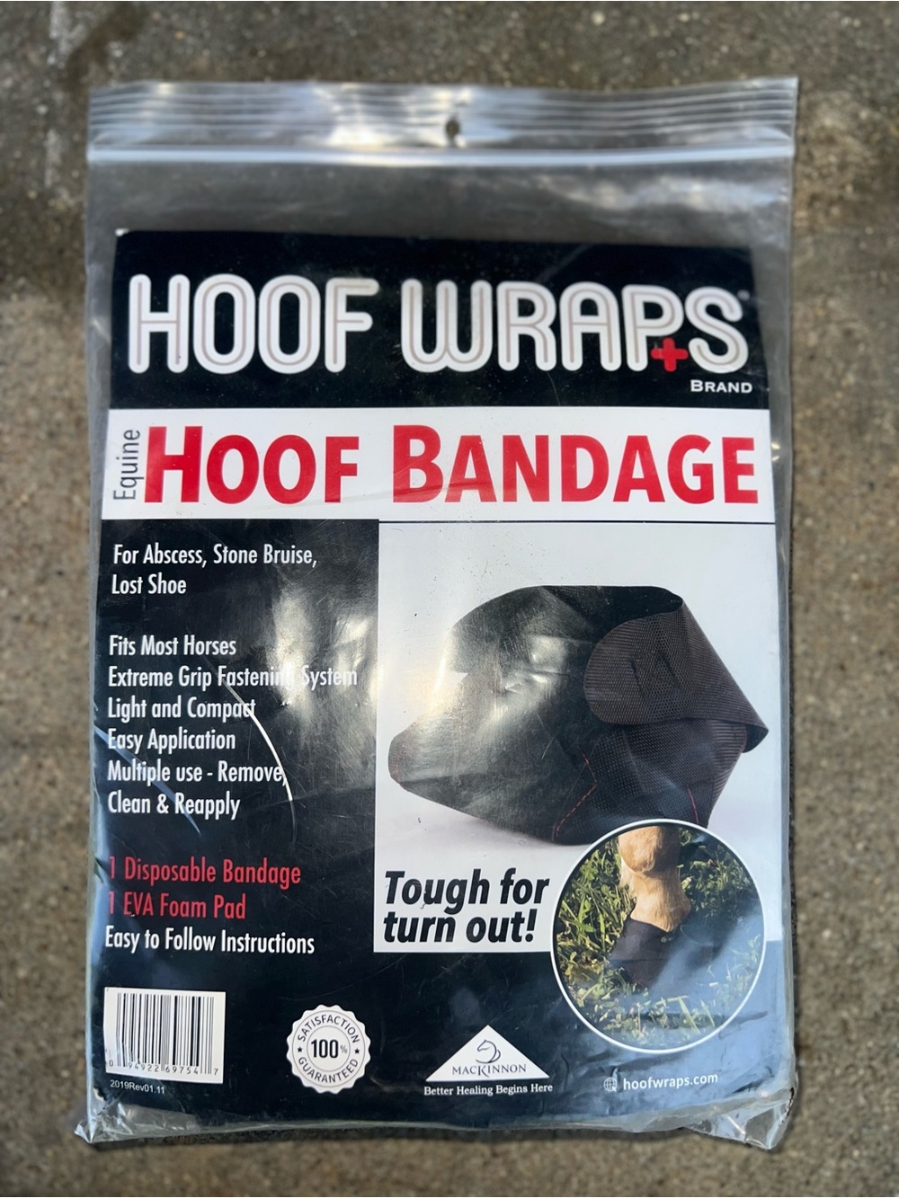 Hoof Wraps Equine Hoof Bandage - Black